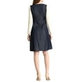 thumbnail image 3 of INSPIRE CHIC Women's Lapel Collar Button Decor Long Sleeve A-Line Mid-Length Dresses Blue L, 3 of 6