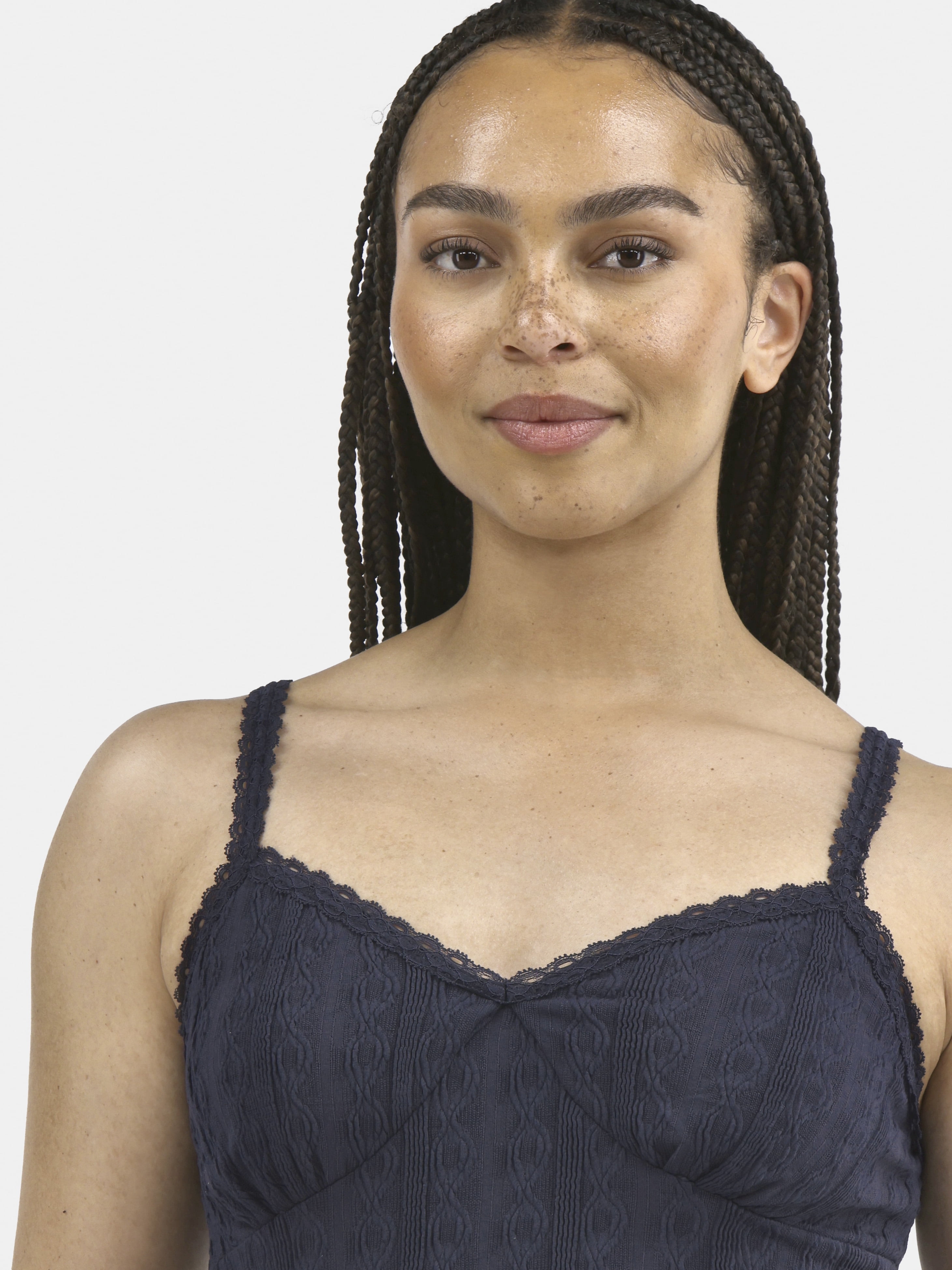 No Boundaries Lace Trim Cami Top, Women's
