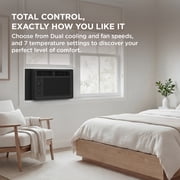TCL 5,000 BTU Mechanical Window Air Conditioner (Black) - Two-in-One Cooling & Fan, 7 Temperature Settings, Dual Fan & Cooling Speeds, Compact Fit, Washable Filter, Cools up to 150 Sq ft - W5WM-B3