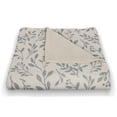 thumbnail image 3 of Creative Products Blue and White Delicate Floral 50 x 60 Coral Fleece Blanket, 3 of 3