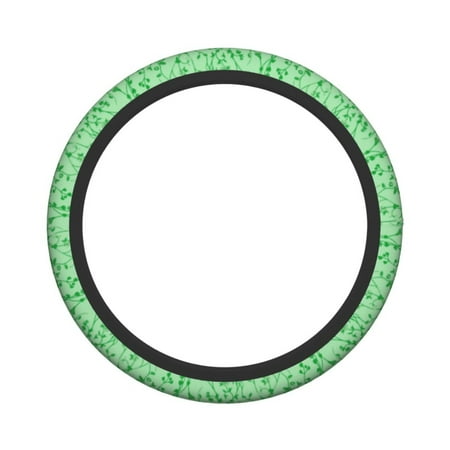 XMXY Car Steering Wheel Cover, Flowers Green Vines Non-Slip Jeep Truck Universal Elastic Steering Wheel Protector 15 inch