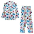 thumbnail image 6 of FOR U DESIGNS Aestheic Butterfly Womens Button Down Pajama Sets Long Sleeve Button Up Pajamas for Women 2 Pack Size L Jogger Loungewear Pants and Tops Sleepwear Pjs, 6 of 7