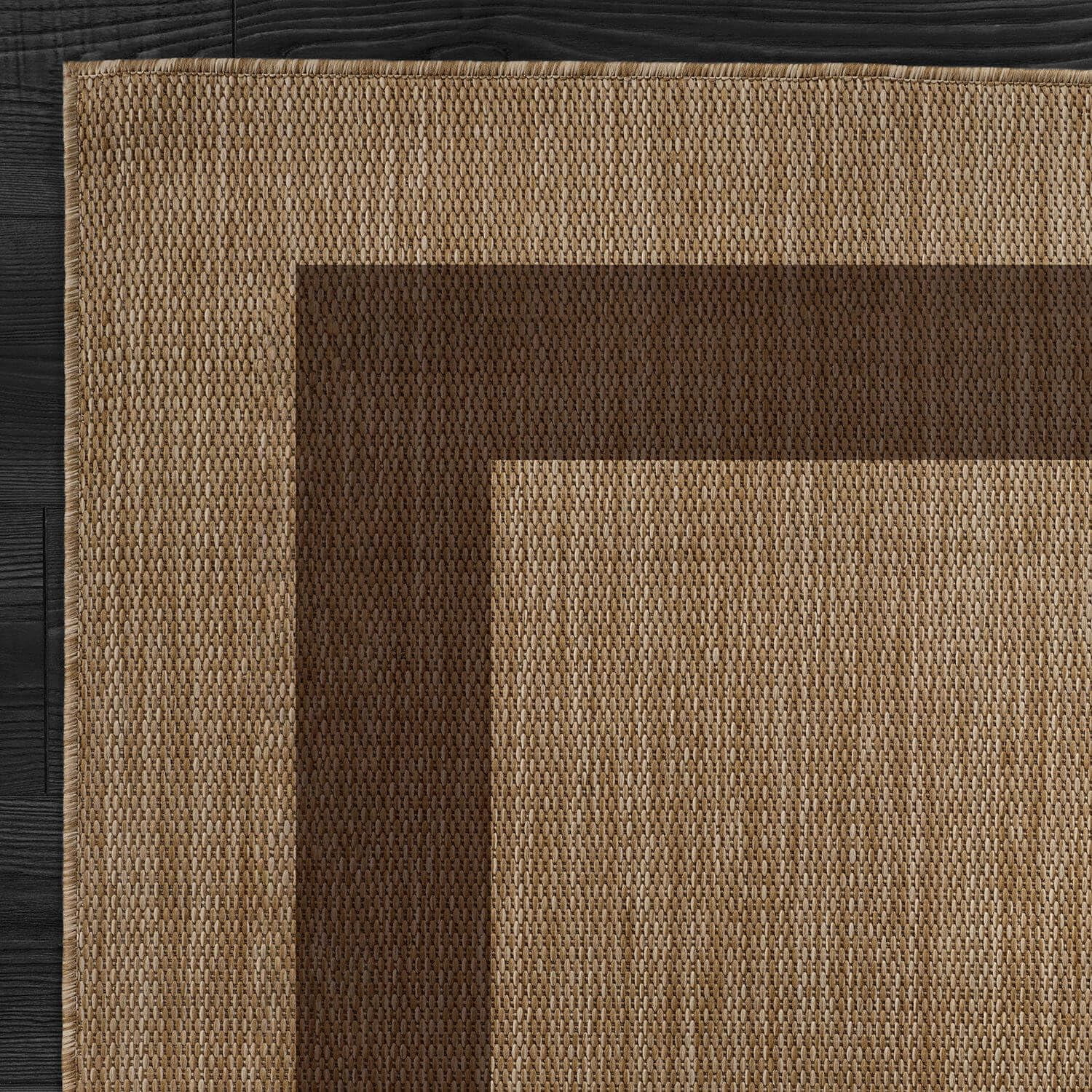 Outdoor Rug 5x7 - Modern Outside Rugs For Patios Porches Waterproof Durable Washable Non-shedding  Easy-to-clean Indoor Area Carpet (5 X 7 Bordered Jute)