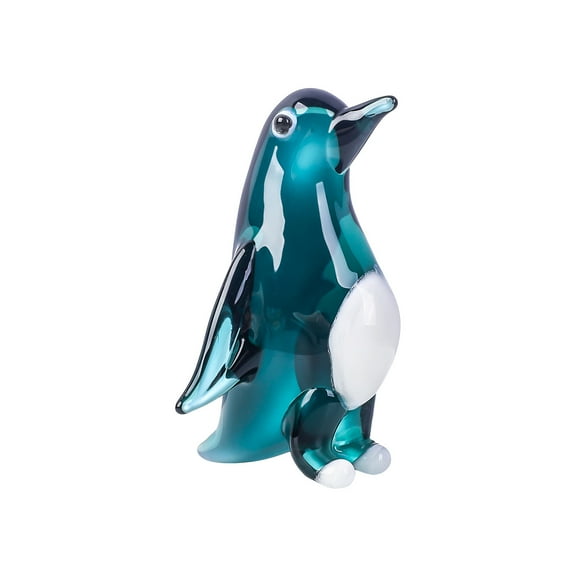 1pcs Crytal Cute Penguin Figurines of Glass Collectible Animal Figurines Desk Decoration Ornaments,Green