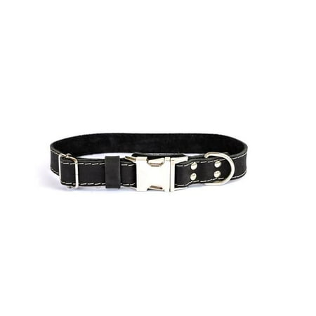 UPC: 0691054770263 | Euro-Dog 691054770263 Luxury Soft Leather Quick – Release Collar  Black – Small