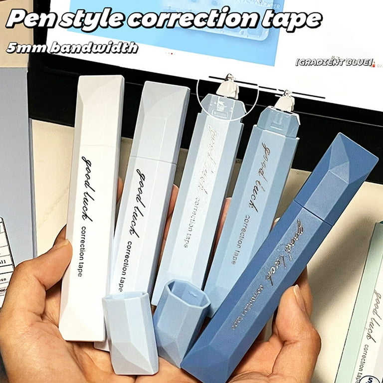 5-Pack White Out Correction Tape - Gradient Colors, Smooth & Effortless Correction For Exams & Office