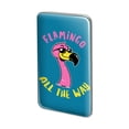 thumbnail image 1 of Flamingo All the Way Funny Humor Metal Rectangle Lapel Hat Pin Tie Tack Pinback, 1 of 4