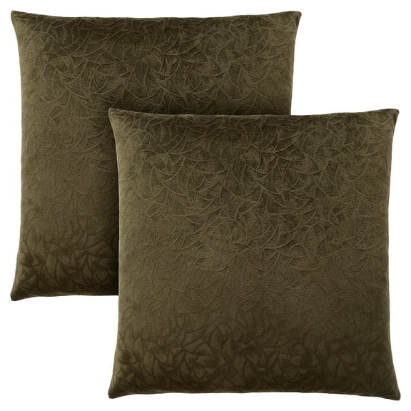 Pillows Set Of 2 Accent Sofa Couch Bedroom Polyester Green