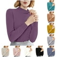 thumbnail image 5 of Inleife Womens Shirts Basic Tops Woman Round Neck Long Sleeve Solid Color Capless Fashion Fallow Commuting Jacket, 5 of 5
