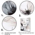 thumbnail image 3 of DESIGN ART Designart "Delicate Grey Flowers V" Floral Canvas Art Print 12 in. wide x 20 in. high, 3 of 5