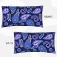 thumbnail image 7 of King Pillow Cases Standard Size - Purple Paisley Soft Envelope Closure Microfiber Block Print Pillow Cover, Wrinkle Stain Resistant Travel Pillow Covers Standard Size 20x36in, 7 of 7