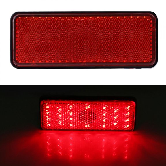 Luz De Freno Trasera LED, Rectangular, Resistente Al Agua, Montaje De Tornillo Universal, Reflector De Advertencia Reflectante, Luz De Señal De Para Scooter,