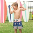 thumbnail image 4 of FORMRS Boys Swim Trunks Quick Dry Mesh Liner Boardshorts Sizes XS-XL, Colorful Seaside, 4 of 7