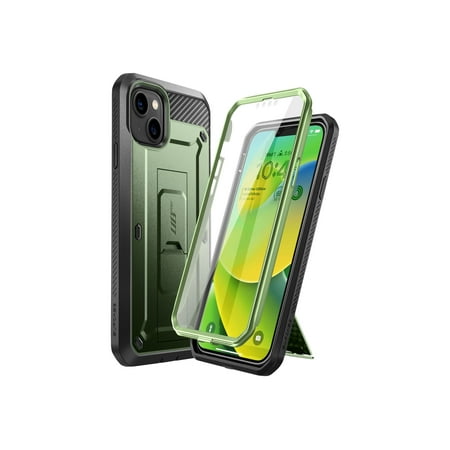 SupCase Unicorn Beetle Pro - Protective case for cell phone - rugged - polycarbonate, thermoplastic polyurethane (TPU) - dark green - 6.7" - for Apple iPhone 14 Plus