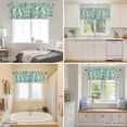 thumbnail image 5 of Retro Green Seashells Starfish Corals Valances for Windows,Kitchen Valance Rod Pocket Short Curtain, Underwater World Valance Curtain Window Valances for Bedroom Bathroom Living Room 60x18in, 5 of 9