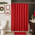 thumbnail image 3 of Serafina Home Contemporary Red Solid Print Polyester Shower Curtains, 70"x72" Washable (New Without Packaging), 3 of 4
