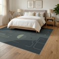 thumbnail image 3 of ODIKA 6'x9' Denim Multi Geometric Design Washable Area Rug Abstract Shapes with Modern Patterns Non-Slip, Easy Care, for Family Room, Living Mater Bedroom, 3 of 7