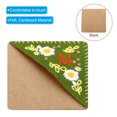 thumbnail image 3 of Marcador de esquina bordado personalizado en forma de flor, verde, letra m, 3 of 7