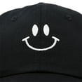 thumbnail image 2 of DALIX Smile Face Baseball Cap Smiling Happy Dad Hat Men Women Teens in Black, 2 of 7