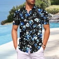 thumbnail image 2 of Purcolt Hawaiian Shirts for Men Summer Casual Short Sleeve Collared Button Down Shirts Novelty Tropical Print Beach Shirts Comfortable Tee Tops, 2 of 6