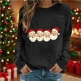 thumbnail image 2 of Turilly Womens Sweatshirts Loose Fit Casual Long Sleeved Top Rregular Sleeve Christmas Santa Printed Sweatshirt, 2 of 5