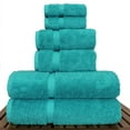 thumbnail image 2 of Bare Cotton Luxury Turkish Cotton Towel Set, Aqua Blue, 6 Count, 2 Bath Towels, 2 Hand Towels, 2 of 3