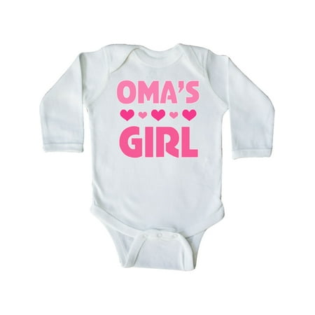 

Inktastic Oma s Girl Heart Gift Baby Girl Long Sleeve Bodysuit