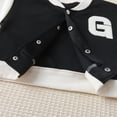 thumbnail image 5 of SONGGE Stylish Girls Outfit Sets 2 Piece Embroidered Letter Snap Front Long Sleeve Jacket With Solid Color Pleated Skirt For Baby Toddler And Kids Fashion Back To School Comfort Clothes Sets, 5 of 8