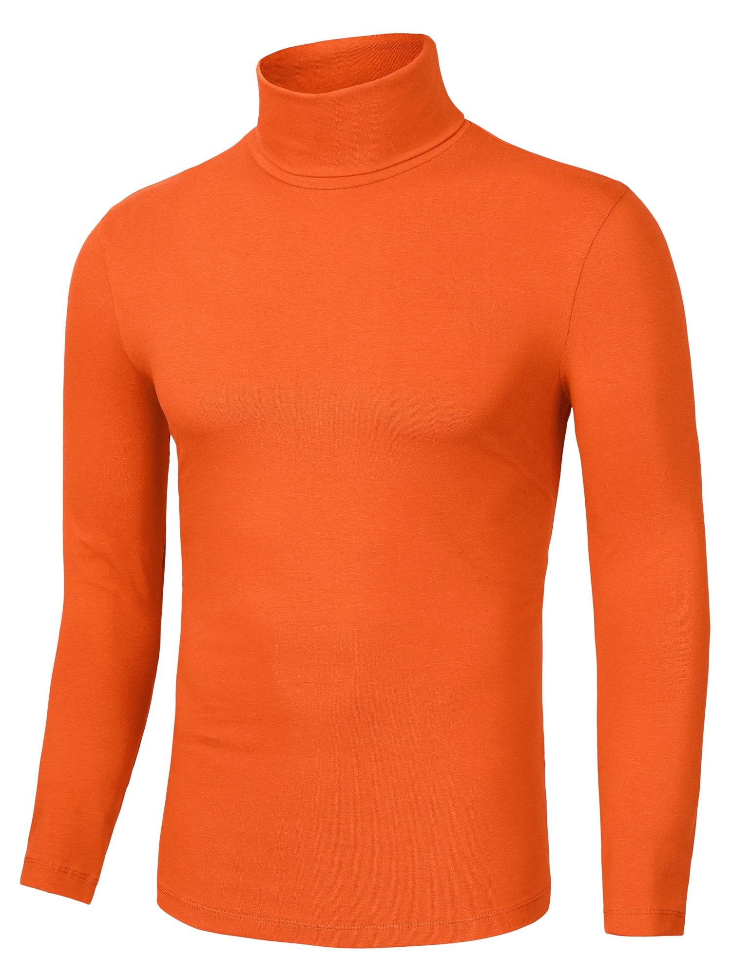 Long sleeve orange turtleneck sale