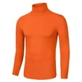 thumbnail image 5 of INSPIRE CHIC Men's Sweaters Pullover Turtle Neck Long Sleeve Stretchy Slim Fit Tops 42 Orange, 5 of 7
