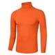 thumbnail image 5 of SUÉTER CHIC para hombres, suéter de cuello de tortuga, de manga larga, ajustado y elástico, color naranja 34, 5 of 7