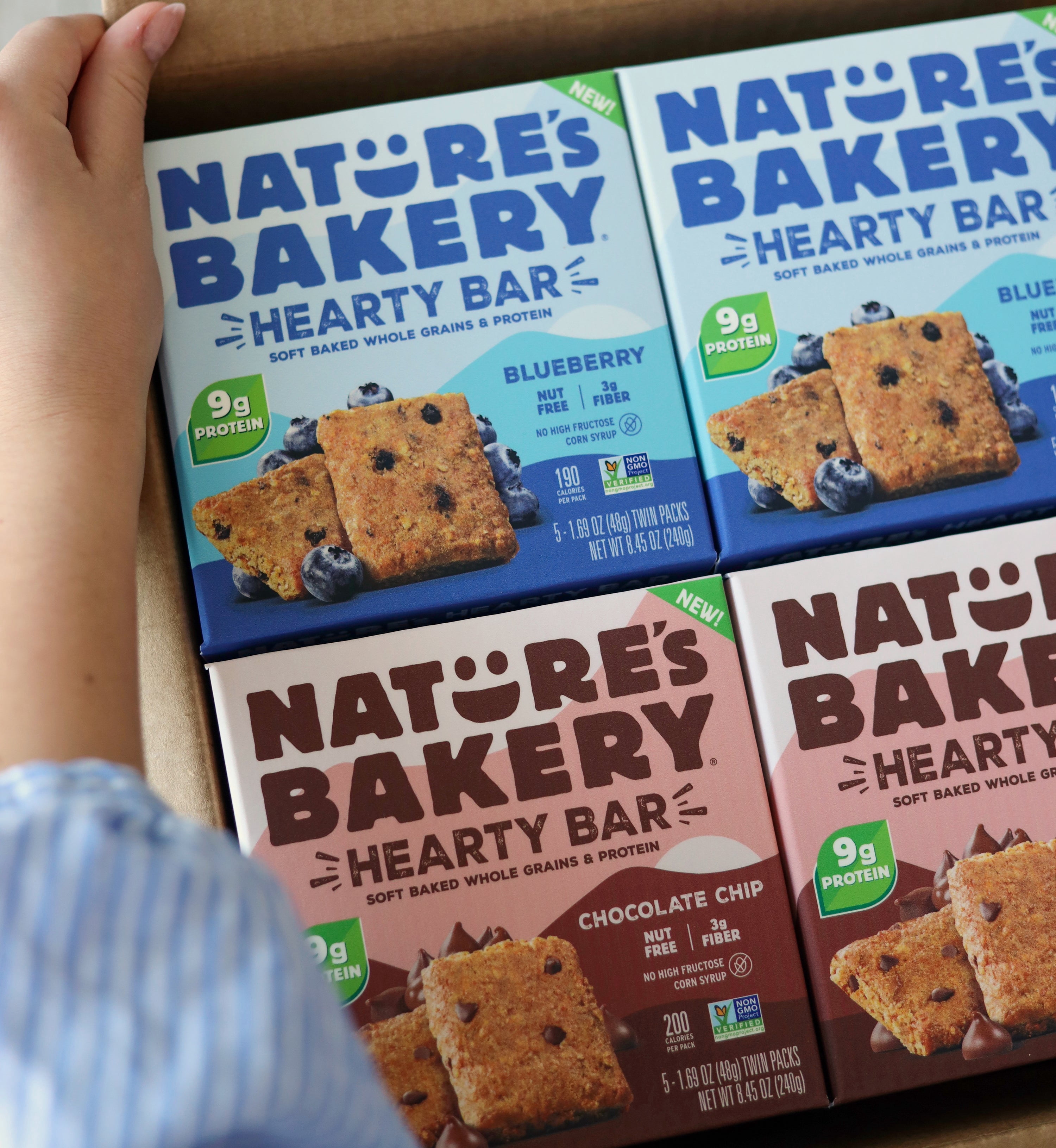 Nature's Bakery Hearty Bar Variety Pack, 1.69 oz Snack Bars (30 Bars), Vegan, Non-GMO, Plant-Based