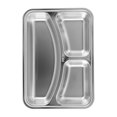 thumbnail image 1 of Fruit Dish Stainless Steel Divided Serving Dish Office Use 24X7X4CM Dishwasher Suitable 1Pack, 1 of 4