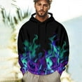 thumbnail image 2 of DDAPJ pyju Hoodies for Men Women 3D Flame Graphic Novelty Hooded Sweatshirts Oversized Casual Street Hoodie with Pocket Purple M, 2 of 9