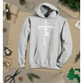 thumbnail image 3 of S4E Men's Faith Cross Religious Hoodie Sweatshirts Large Sports Grey, 3 of 4