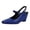 Blue, variant on Wedge Heels for Women Comfortable Leather Ankle Strap Slip on Lightweight Square Closed Toe Business Casual Work Dress Shoes Brown Size 8