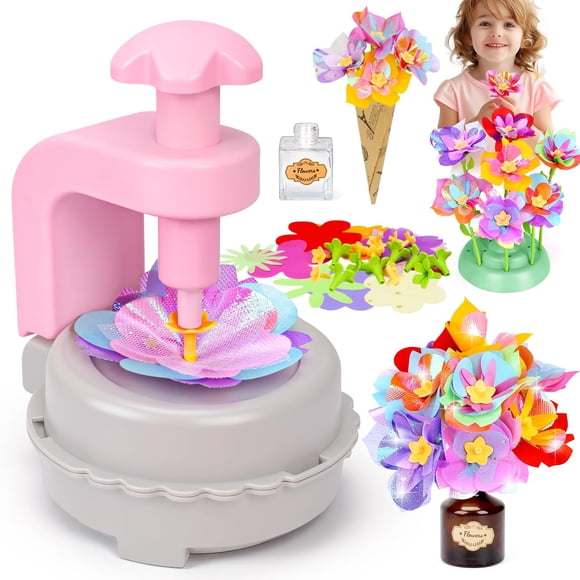 Kit de manualidades de tela Qirptey, ramos de flores para niñas de 4 a 12 años