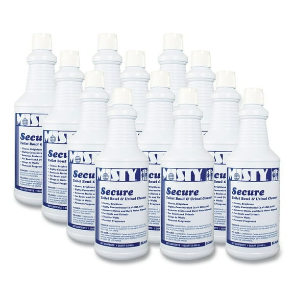 32 oz. Bottle Secure Hydrochloric Acid Bowl Cleaner - Mint Scent (12/Carton)