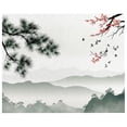 thumbnail image 5 of Area Rug Non-Slip Rug, Chinese Style Ink Painting Print Carpet, Machine Washable Light-Colored Rugs For Living Room Non-Shedding Floor Carpet Rugs For Bedroom Dining Room, 5 of 6