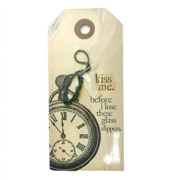 Danielson Designs Large Wall Hang board: Kiss Me before I lose these glass slippers