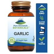 Garlic Pills - 90 Kosher Vegan Capsules with 500mg Organic Garlic Allium Sativum Supplement