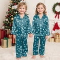 thumbnail image 4 of UAYOTSE Kids Pajamas Set Long Sleeve Button Down Sleepwear Girls Boys Set 2 Pcs Loungewear for 6 15 Years,Sizes 3-4 Years, 4 of 6