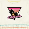thumbnail image 4 of Inktastic California with Triangle and Palm Trees Girls Baby Dress, 4 of 5