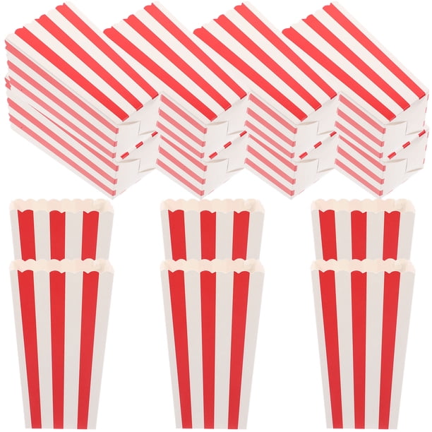 KAKOWELY Caja de palomitas de maíz desechable de 24 piezas, cubo para palomitas de maíz, caja para papas fritas, suministro para una noche de cine.