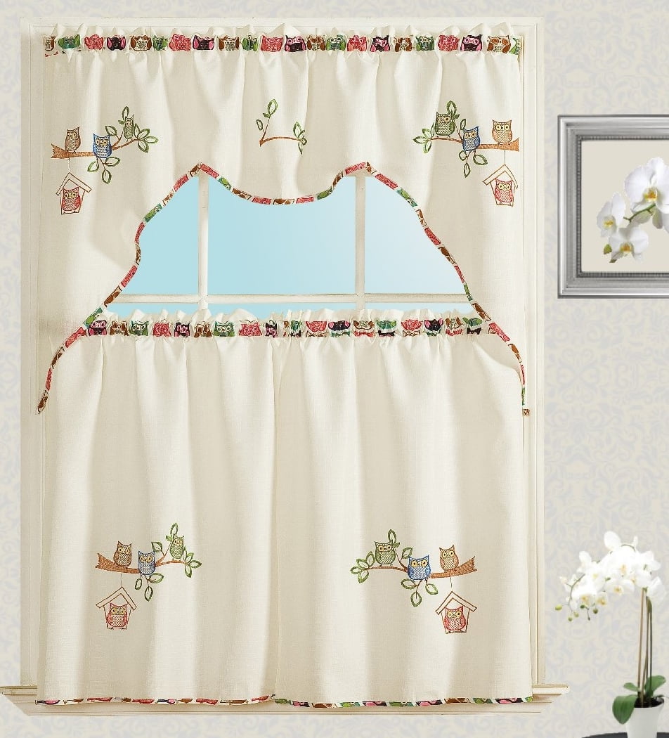 Owl Embroidery Kitchen Curtain With Swag And Tier Set 36 Walmart Com   A2177bc7 E1e8 4067 Bf22 B8dbecf618f3 1.b6a17a8e3da2ddc483ae69c07577087a 