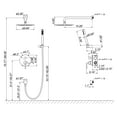 thumbnail image 5 of Matte Black Wall Mounted Shower System With 9.84" Round Rainfall Showerhead And Handheld Shower Rough-In Valve, Bathroom Mixer Shower Combo Set, 5 of 5