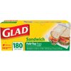Fold-Top Sandwich Bags 6.5" x 5.5", Clear, 180/Box, 12 Boxes/Carton