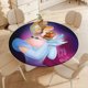 thumbnail image 4 of Cenicienta: Princesa-theme Fitted Round Tablecloths Elastic Edged Table Covers Waterproof Table Cloth for Kitchen Holiday Party Tables Decor 120cm, 4 of 6