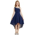 thumbnail image 1 of LiiYii Robe de Demoiselle d'Honneur Sans Manches pour Enfants Robe de Demoiselle d'Honneur à Paillettes Robe de Fête d'Anniversaire Bleu Marine 10, 1 of 7