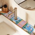 thumbnail image 2 of Yayeee Faucet Mat for Kitchen Sink 14.7" Diatomite Long Splash Guard Pad, Blue Seaside, 2 of 7